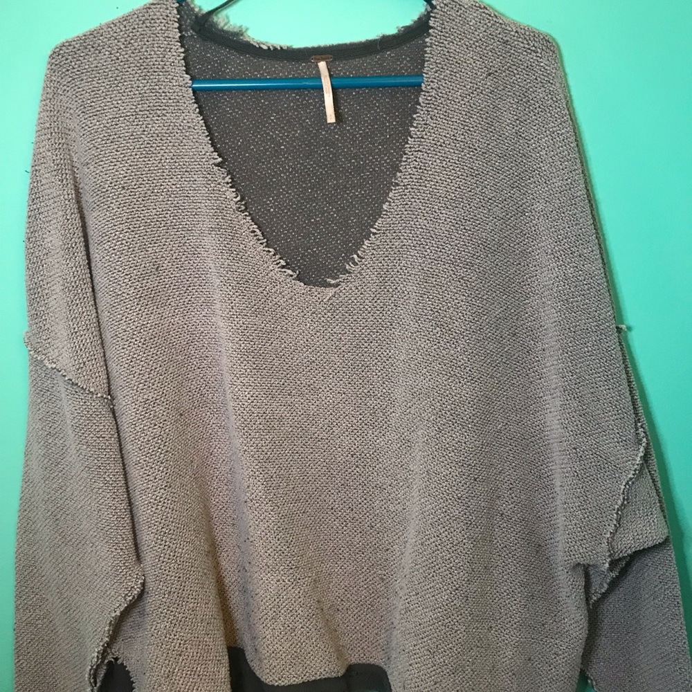 Free People Deep V Sweater